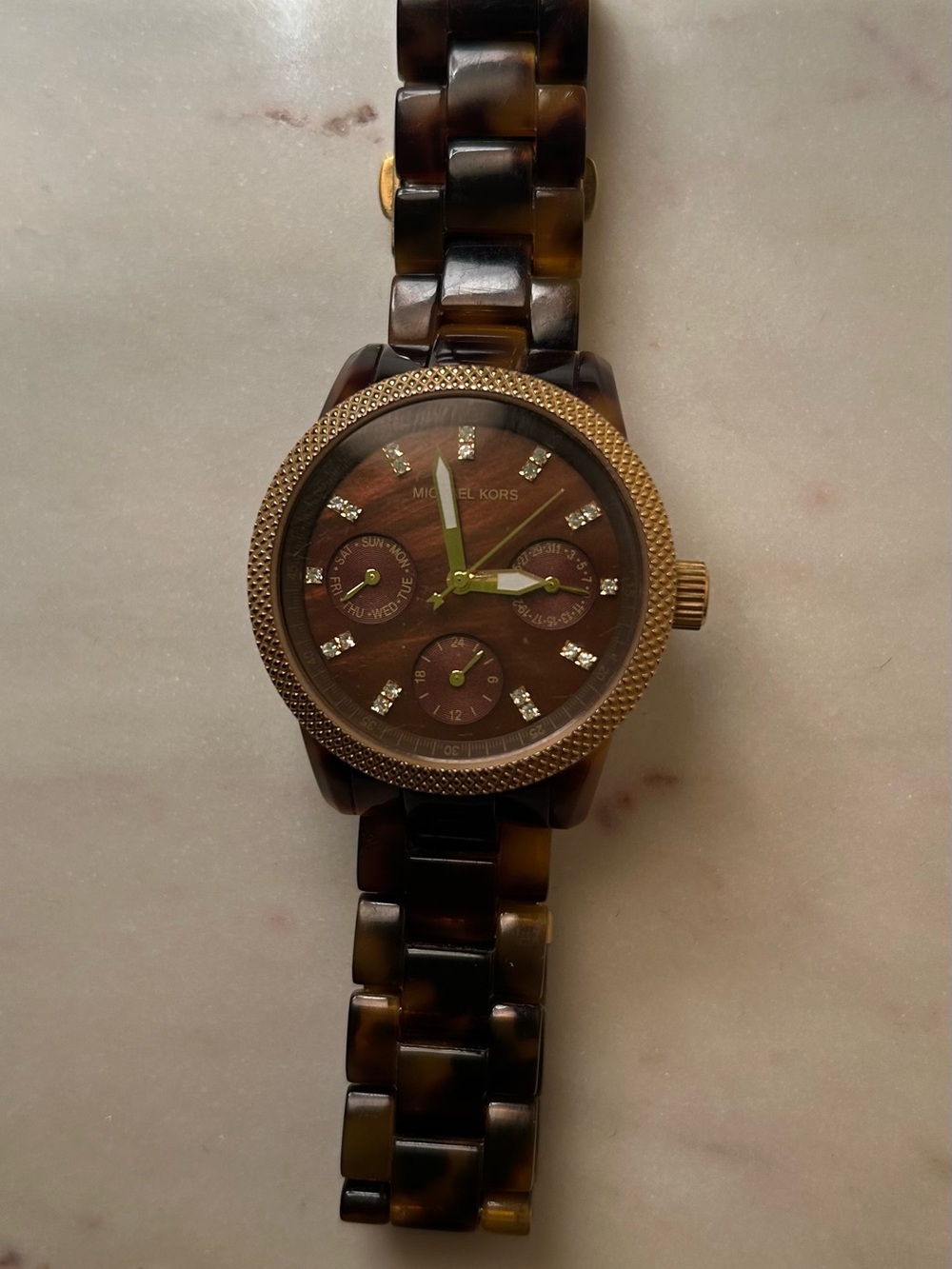 Michael Kors Tortoiseshell and Gold-Tone Women's Watch